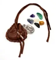 Crystal Medicine Bag Safe Travel Pocket Size Metaphysical Affirmation Gemstones