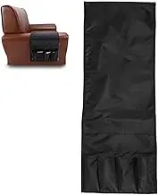 4 Pockets Storage Organizer Hanging Bag Couch Sofa Armchair Remote Control Pocket Holder Folded Pouch, Black