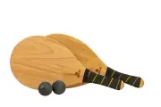Australian Wooden Frescobol Beach Paddle Ball Set with Bag Jenjo Games