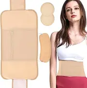 3Pcs Waist Neck Oil Pack Set with Chest Pad Washable Reusable Essential Oil Wrap Mess-Free Oil Pack Wrap with Adjustable Strap Comfortable Leak-Proof Oil Pack for Waist Neck(Suit II,khaki)