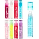 EXPRESSIONS Kids 8 pcs roll on Glitter lip gloss set, Assorted Flavors .2 Fl oz