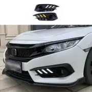 For Honda Civic 10th 2016-2018 2pc Led DRL Front Fog Light Lamp Streamer 2-Color (for: Honda Civic)
