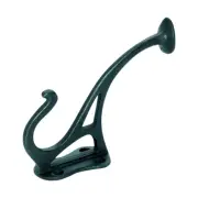3944 Hat & Coat Hook Circular End Iron Matte Black H115xP90mm | Matt Black | Hardware | Early Settler Furniture