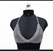 Chainmail Bra for Women's and Girls Aluminum Butted Ring Cosplay Fantasy Costume