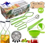 Canning Set -Jar Lifter with Grip Handles-Stainless Steel Canning Tongs-Magnetic