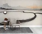 3D Mountain Road Landscape Self-adhesive Removeable Wallpaper Wall Mural