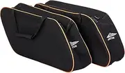 Bestem LGHD-Glide-SDL-R Hard Saddlebag Side Case Liners with Orange Piping for Harley Davidson Glide/Road King, Pair