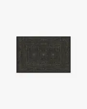 60' x 90' | Machine Washable Runner Rug | Kid & Pet Friendly | Indoor Rug | Gisele Soft Black Flatwoven Rug | Ruggable