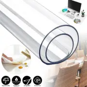 Clear PVC Tablecloth Protector Straight Edge for Table Desk Protector Waterproof