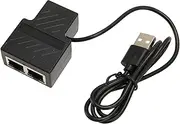 RJ45 Splitter Adapter, 1 to 2 Ethernet Splitter Coupler Double Socket HUB, 100Mbps LAN Network Connector for Cat5 Cat5e Cat6 Cat7 Cat8