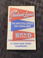 Vintage Bond Clothes Notepad Student Lane Swing Glossary & Baseball Records