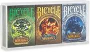 Bicycle Playing Cards | World of Warcraft with Acrylic Collectors Case | 3-Deck Collection | Classic, Lich King and Crusade | with 3-Deck Acrylic Display Case