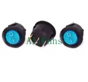 20 Pcs Mini 3Pin Round Blue SPDT ON-OFF Rocker Switch Snap-in 6A/250V 10A/125V A