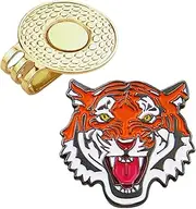 Golf Ball Marker Hat Clip, Magnetic Golf Ball Indicator, Magnetic Clip with Tiger Design, Stylish Hat Clip, Magnetic Golf Ball Holders, for, Black