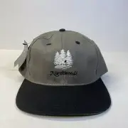 Vintage 90’s Nike Northwoods Golf SnapBack NWT Gray Hat Cap Black NEW Rare