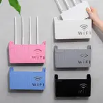 壁掛式路由器存儲架 - 無打孔無線 WIFI 收納盒 - 自粘電話線充電器插座支架 - 電視機頂式存儲架 - 可拆卸固定