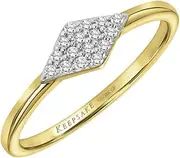 Diamond Shape Fashion Stack Diamond Ring in 925 Sterling Silver or 18k Yellow Gold Vermeil 1/10ct (I-J, I3), by Keepsake