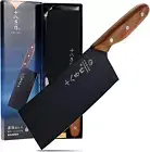 SHI BA ZI ZUO Meat Cleaver Knife Chinese Chef Knife Stainless Steel Slicer Cleav
