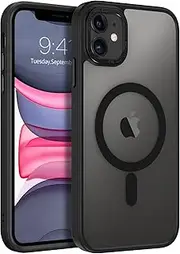 BENTOBEN for iPhone 11 Phone Case, Phone case for iPhone 11 Magnetic Case [Compatible with Mag Safe] Translucent Matte Slim Shockproof Anti-Fingerprint Protective Cover for iPhone 11 6.1’’ Black