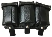 WWII German K98 98K Mauser Ammo Leather Pouch-BLACK