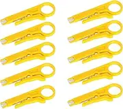 Punch Down Tool Cat 6 Cat 5e Ethernet Mini Wire Stripper, 10 pcs, RJ45 RJ11 Cable Data LAN Keystone Jack Krone Connect Cutter Connector Modular Plug Cat6 Cat5e Cat5 Network Crimper Pliers Crimping