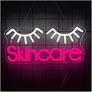 Sign Lamp Skin Care Neon Sign LED Light Dimmable for Women Spa Products Business Beauty Makeup Room Lash Lounge Studio Wall Decor 40cmx19cm