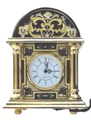 Miniature Mental Carriage Clock 24K Gold Trim Credan, S.A Toledo Spain BRAND NEW