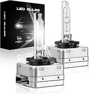 SPOLI Xenon Bulb HID D3S, 6000K White Car Headlight Bulb 35W Light, High Low Beam IP68 Waterproof Xenon Headlight Bulbs Pack of 2