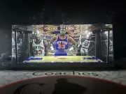 Patrick Ewing 2-card PSA & BGS display case with LED lights - Knicks