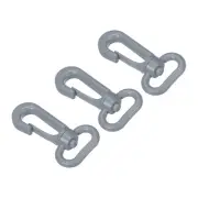 3pcs Plastic Swivel Snap Hook Lobster Clasp Buckle for Webbing Strap Gray