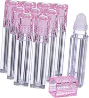 LOORGVEL 10Pcs Plastic Roll Bottles Refillable Roller Bottles for Essential Oils Perfumes and Lip Gloss Durable and Travel Friendly Containers with Precision