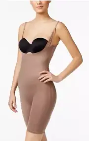 NEW Spanx Two-Timing Open-Bust Bodysuit 2X Reversible Mid Thigh