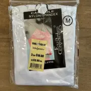 Y2K Eva Cervantes White Camisole Top Nylon Spandex Stretchy Satin Size M NEW