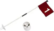 POPETPOP 1 Set Golf Training Flagpole Kit with Durable Flag Golf Flag for Practice with Base Drain for Improved Performance