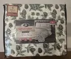 Mossy Oak Country Pinecone Pattern Twin Size Bed Sheet Set New Green Brown