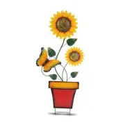Sunflower Decorative Garden Stake 44 Inches Large Metal Art Outdoor Yard