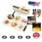 Graphene Heating Food Warming Tray - Adjustable Temp, 6 Hours Auto Shut Off
