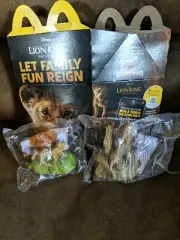 McDonalds 2019 The Lion King Set of 2 Mufasa #1 & Simba Cub #3 New & Box