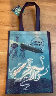 NEW Trader Joe's Market Reusable Bag Ocean Clown Fish Tote Grocery Shopper