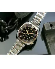 Nethuns Lava II Steel Automatic Men's Diver Watch 45mm Black Dial LS261