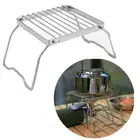 Mini BBQ Grill Rack Folding Grill Rack Stainless Steel BBQ Grill Adjustable Safe