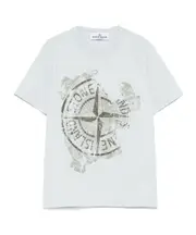 Stone Island Junior Compass Printed Crewneck T-Shirt 8Y,6Y,4Y,14Y,12Y,10Y Sky