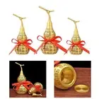 Feng Shui Brass Gourd Table Ornament Good Luck Statue for Entryway Tabletop