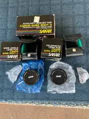 New SAKAR Camera Lens for Cannon Sure Shot II Telephoto and Wide Angle Set