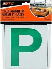 BTC QLD-SA Magnetic P-Plates 2-Pieces, Green