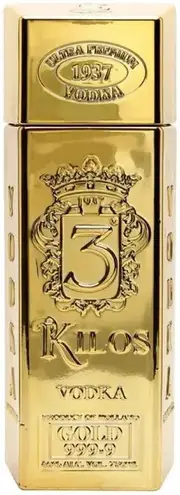 3 Kilos Gold Bar Dutch Vodka 1L