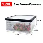 Food Container 1.28L Air Tight Refrigerator Organiser Fridge Storage Box Kitchen