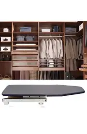 Hide Away Cool Gray Foldable Rotated Ironing Board Closet Pull-Out Stow Away