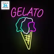 Gelato LED Neon Sign for Juice Drink Smoothies Food Cafe Store - Ready to Ship