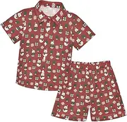 [Caihoyu] Toddler Baby Boy Short Sleeve Shirt Top+shorts Suits Toddler Little Boys Outfit Summer Outfit